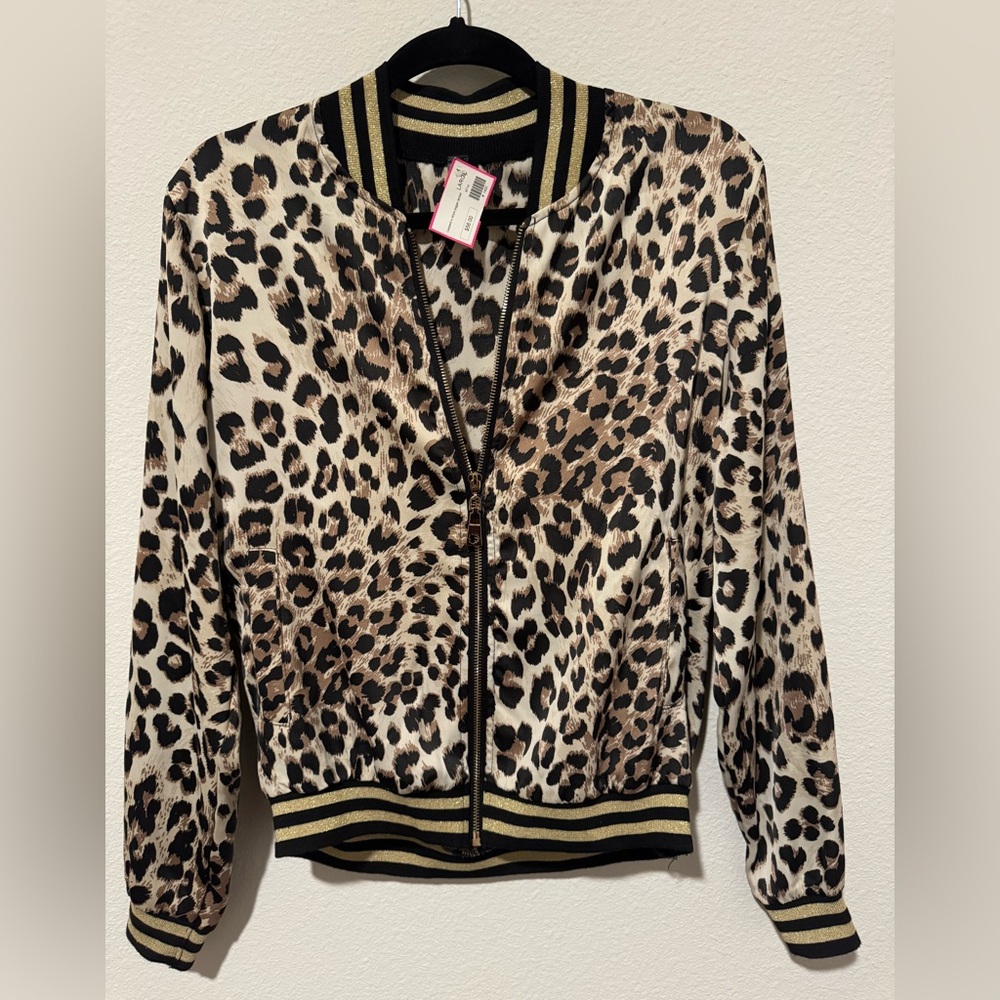 Leopard Print Bomber Jacket